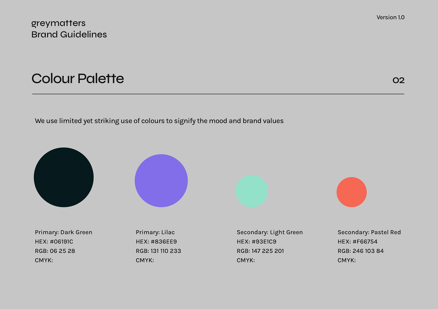 greymatters - Colour Palette