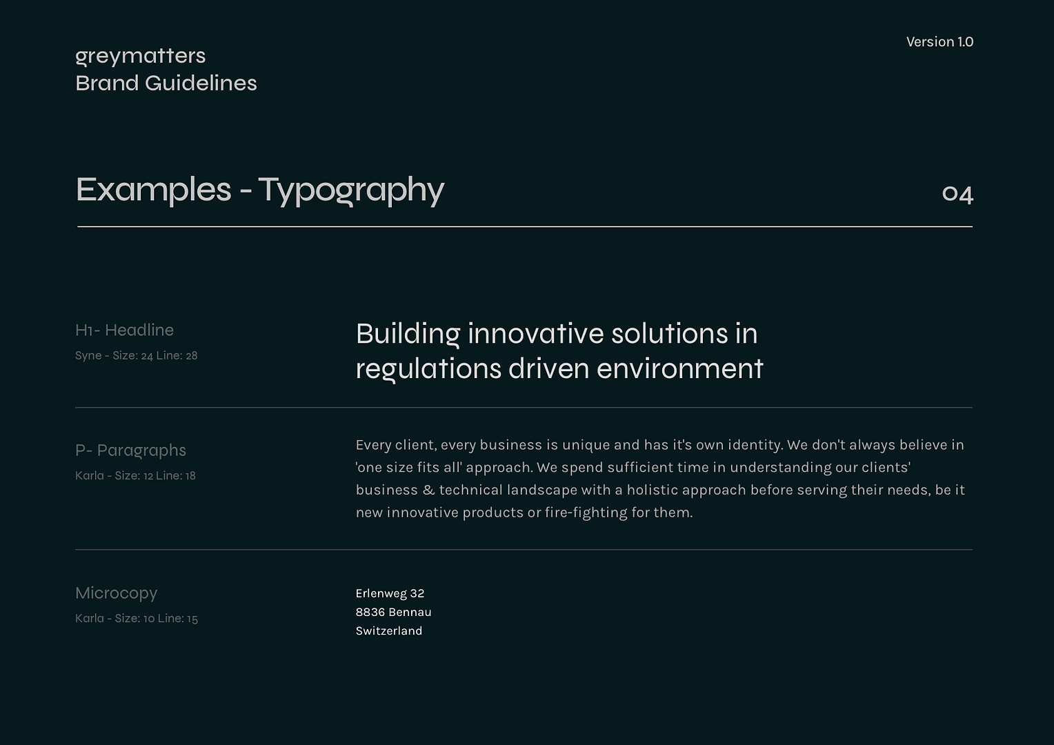 greymatters - Typography